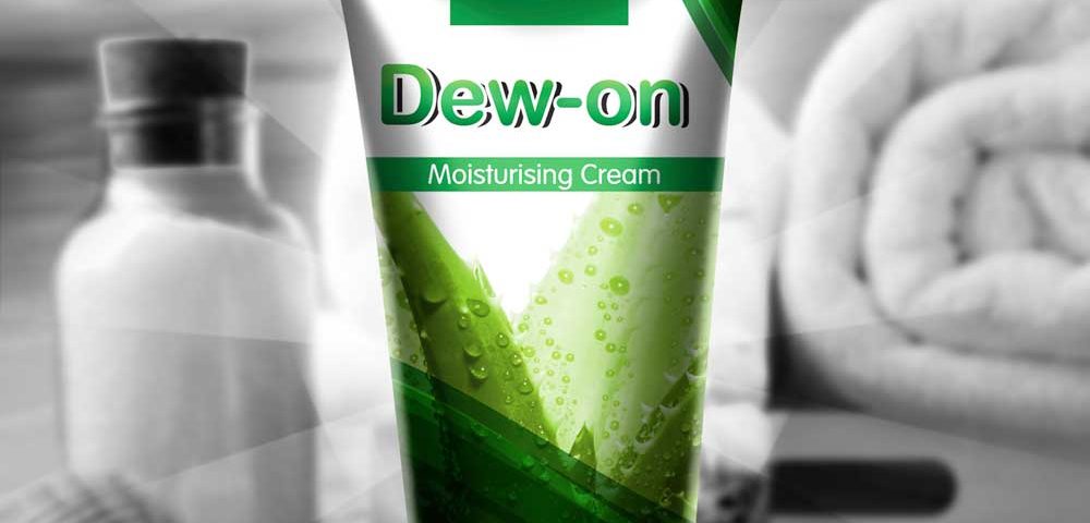 Dew-on moisturising cream packaging design, new cream packaging deign in secunderabad, grocery desiging in hyderabad