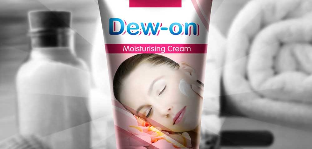cream packaging designing, branding design in hyderabad, Dew-on cream packaging design, grocery new designing