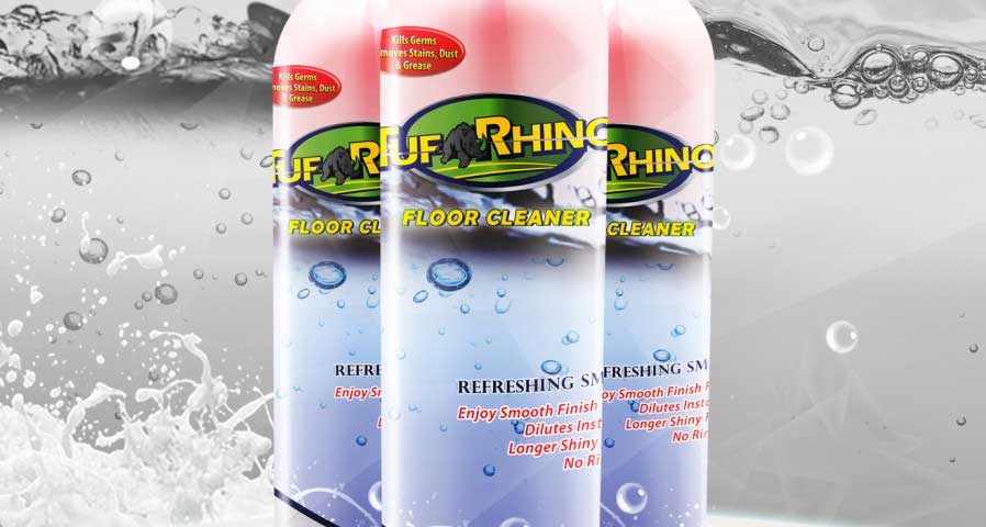 Tuf Rhino Floor cleaner bottle, packaging design, floor cleaner bottle design in Hyderabad, new floor design in secunderabad, branding design in secunderabad