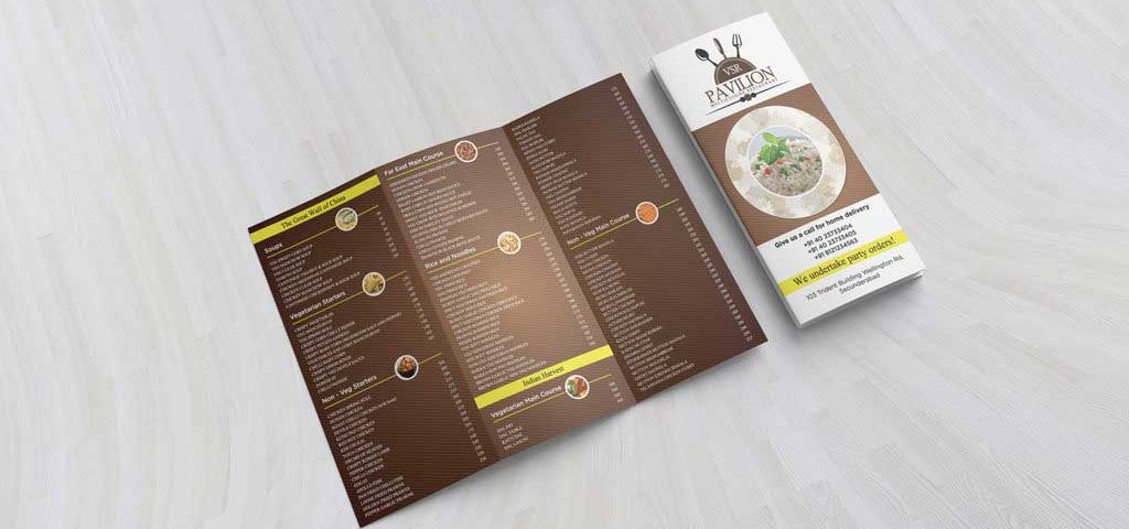 menu card design, restaurant menu card design, menu design hyderabad, VSR pavillion, hand menu card