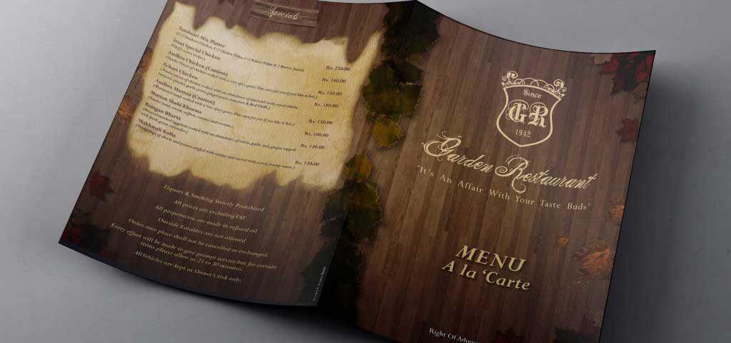 Garden restaurant menu design, restaurant menu design, restaurant branding design, graden menu design