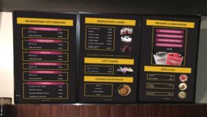 Rock Stone ice cream store branding design, menu card design, Rcok Stone hyderabad